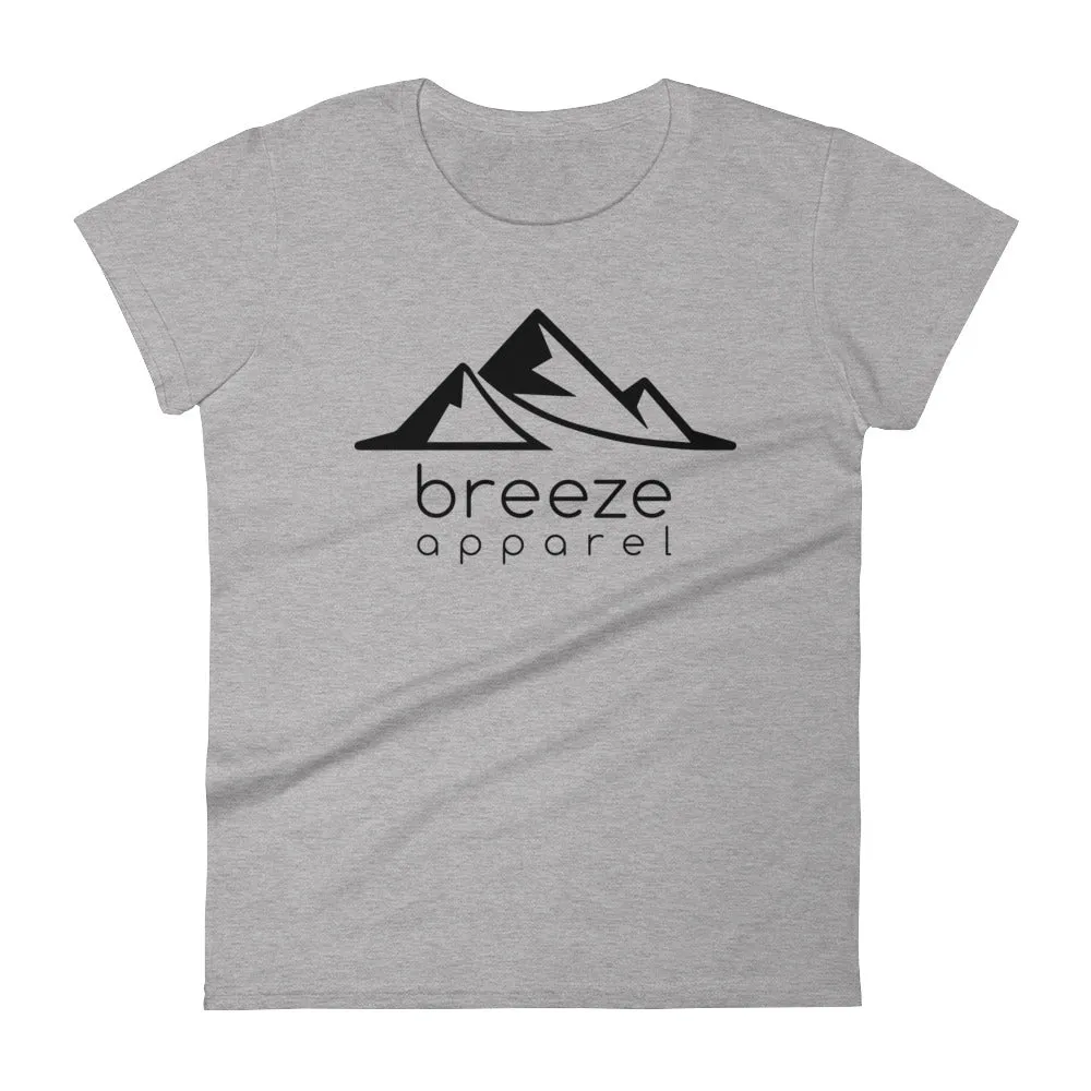 Black logo women's short-sleeved t-shirt (17 colors)