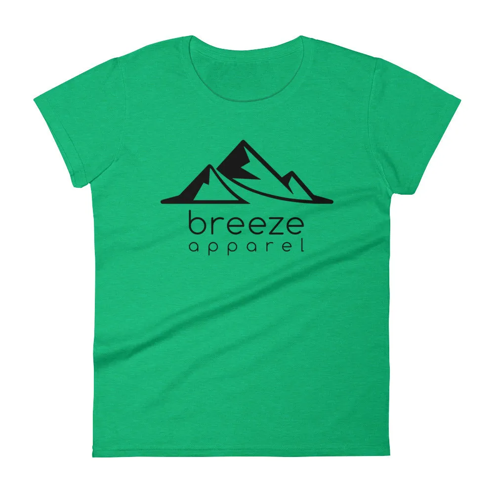 Black logo women's short-sleeved t-shirt (17 colors)