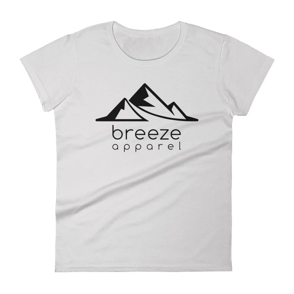 Black logo women's short-sleeved t-shirt (17 colors)