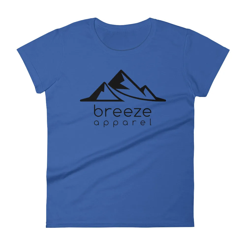 Black logo women's short-sleeved t-shirt (17 colors)
