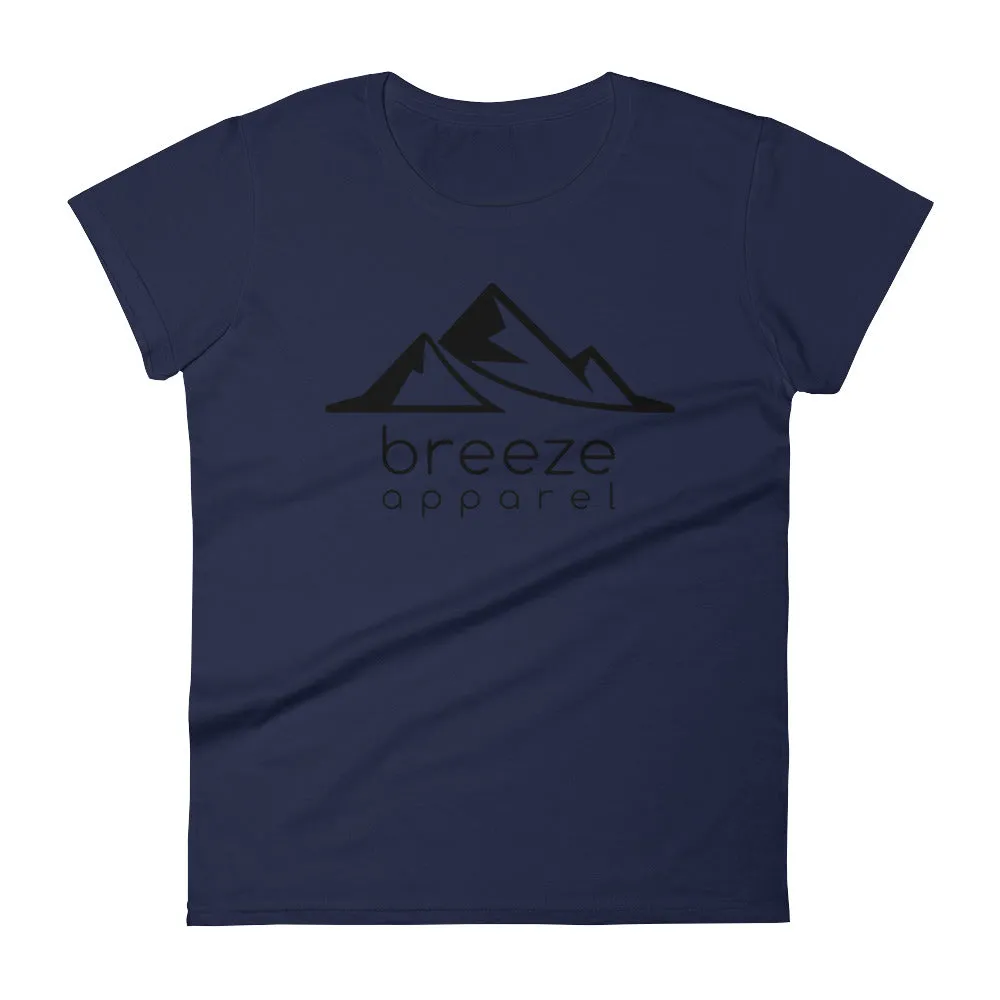Black logo women's short-sleeved t-shirt (17 colors)