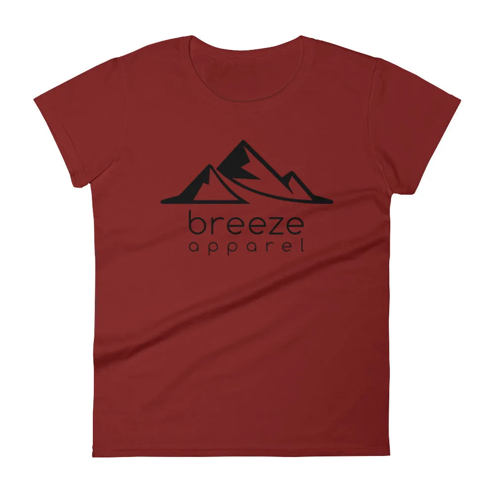 Black logo women's short-sleeved t-shirt (17 colors)