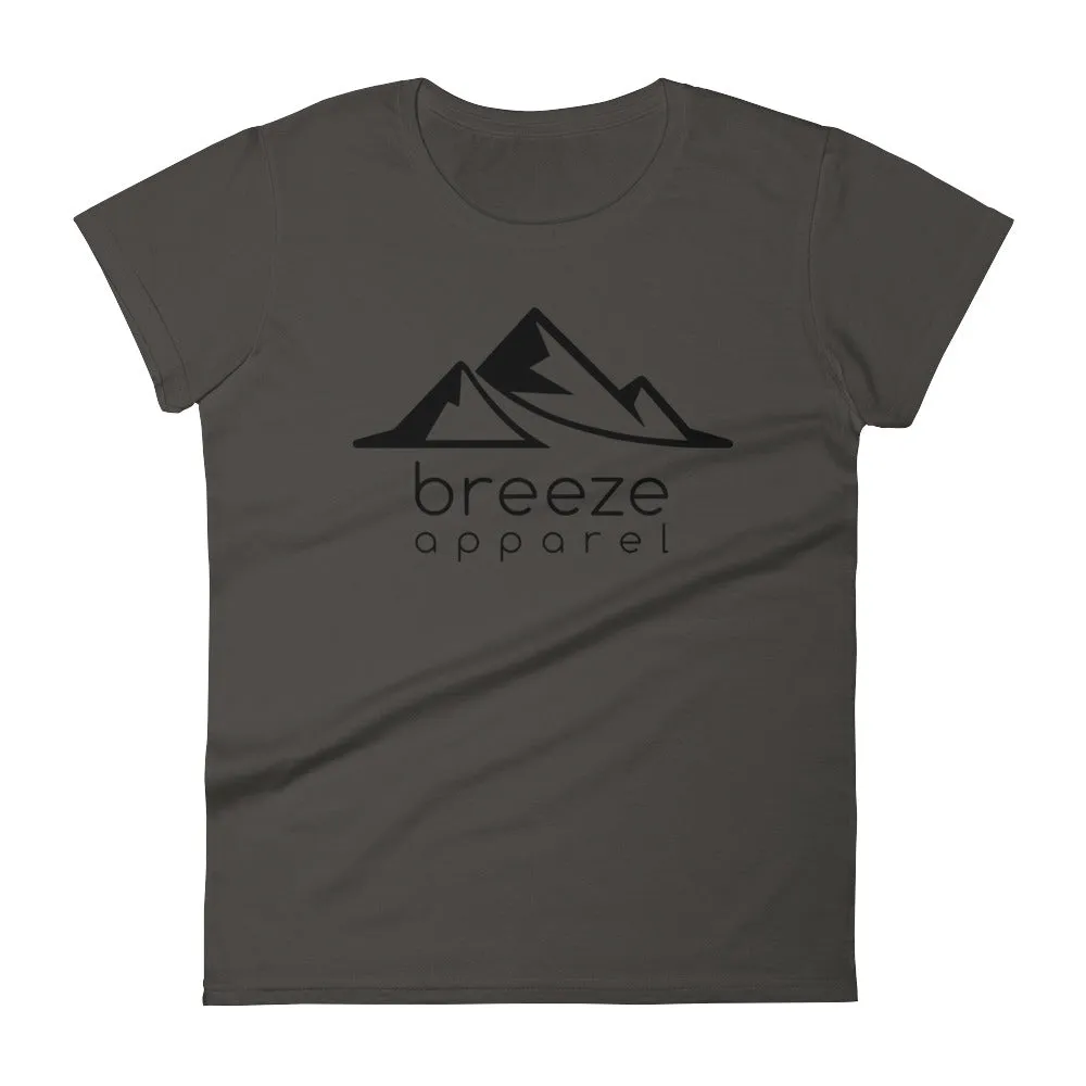 Black logo women's short-sleeved t-shirt (17 colors)