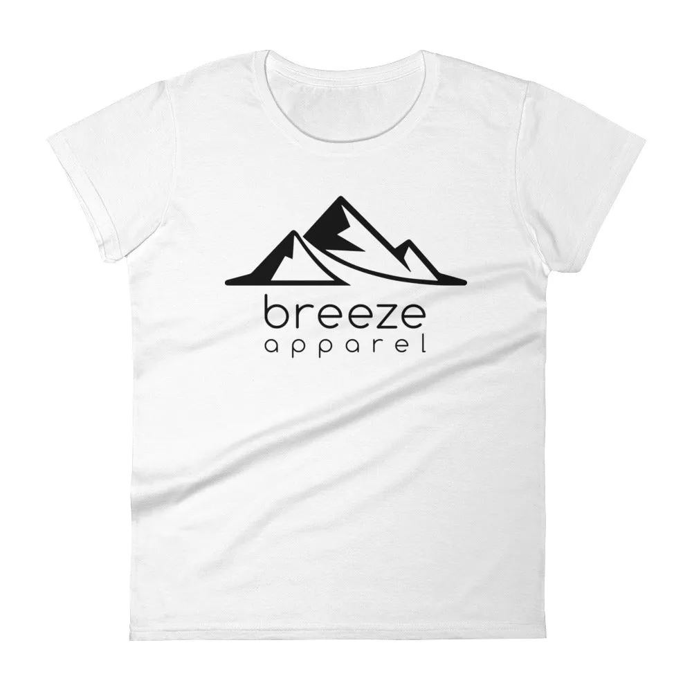 Black logo women's short-sleeved t-shirt (17 colors)