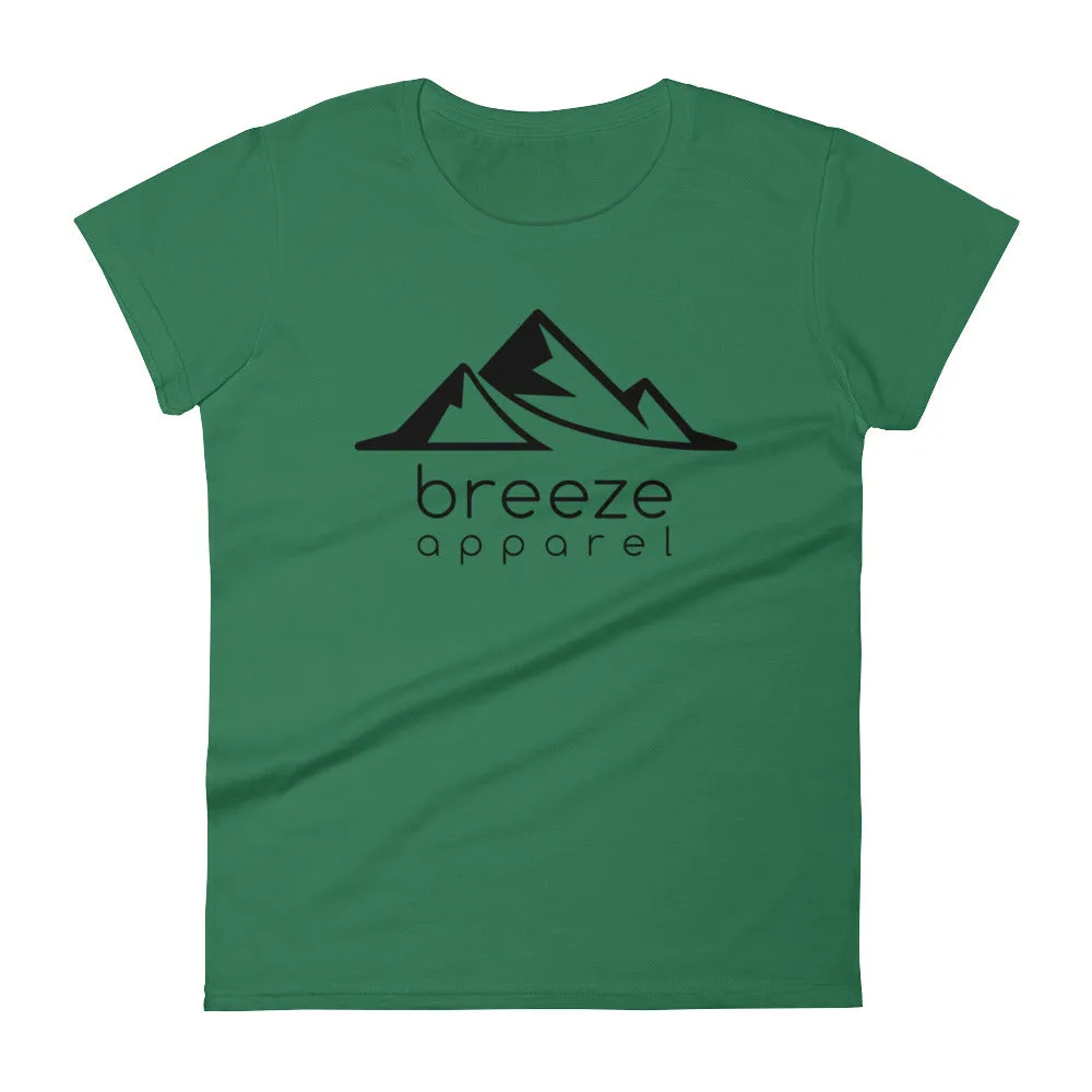Black logo women's short-sleeved t-shirt (17 colors)
