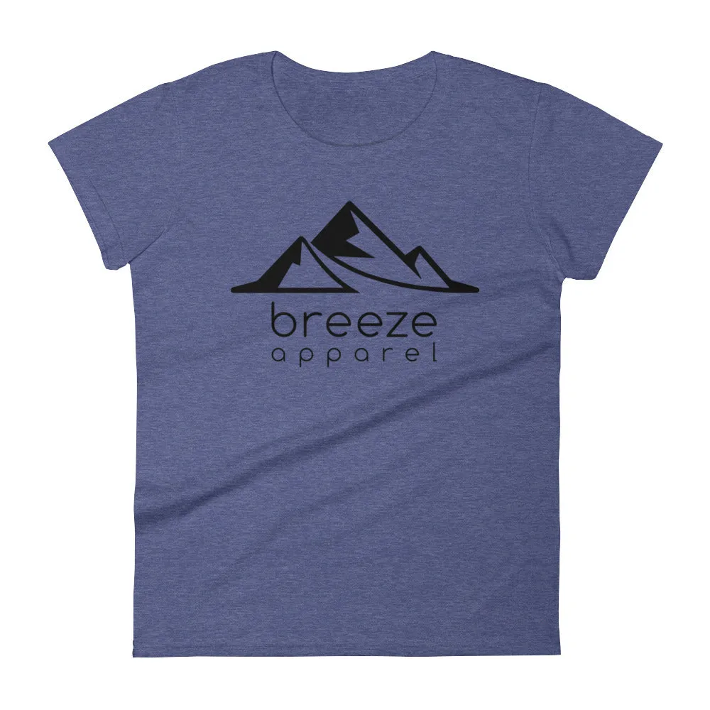 Black logo women's short-sleeved t-shirt (17 colors)