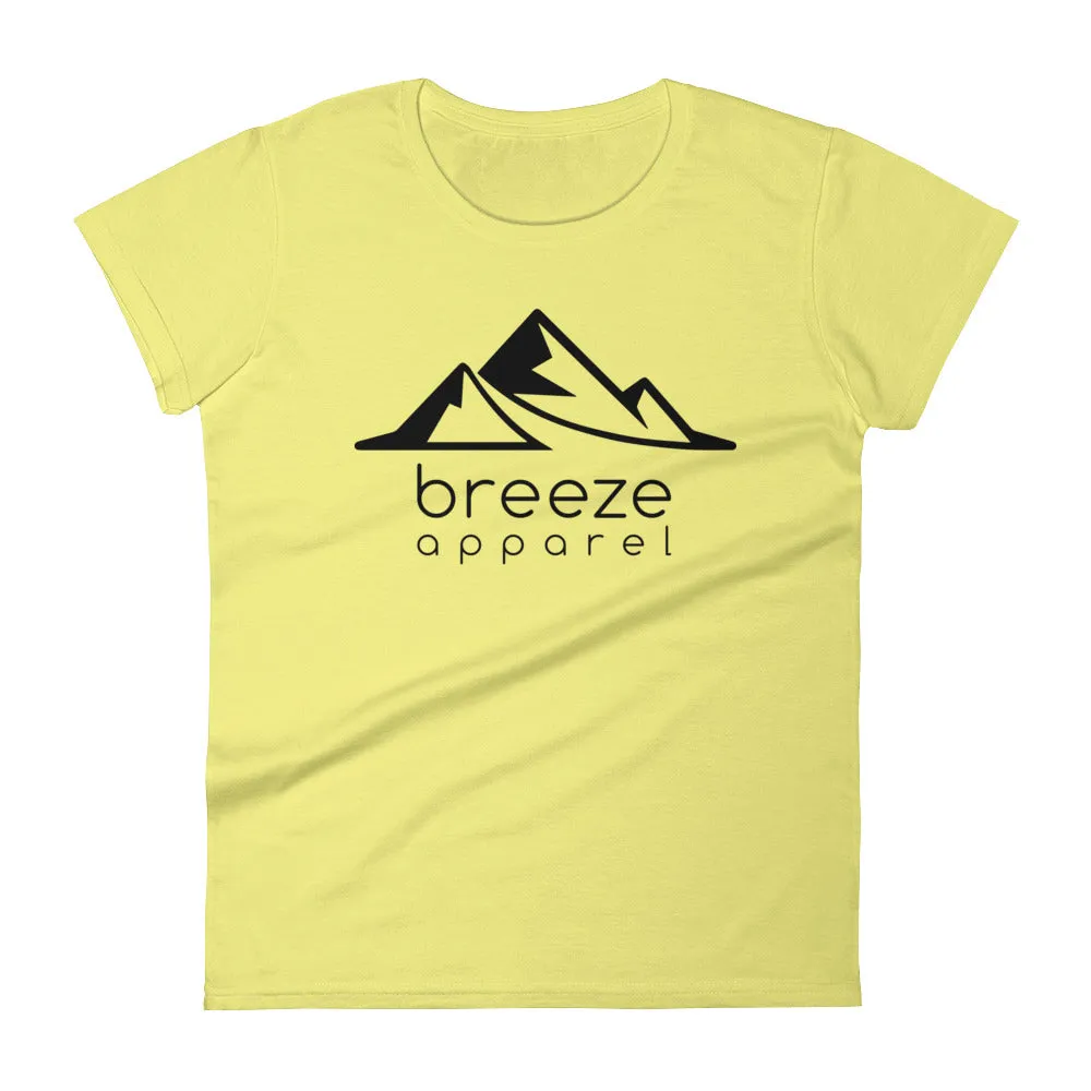 Black logo women's short-sleeved t-shirt (17 colors)