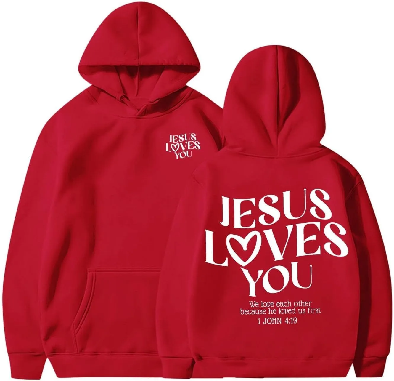 Cute Oversized Hoodies Jesus Loves You Hoodie Jesus Hoodie Preppy Hoodies- Christian Hoodie Hoodie For Girls