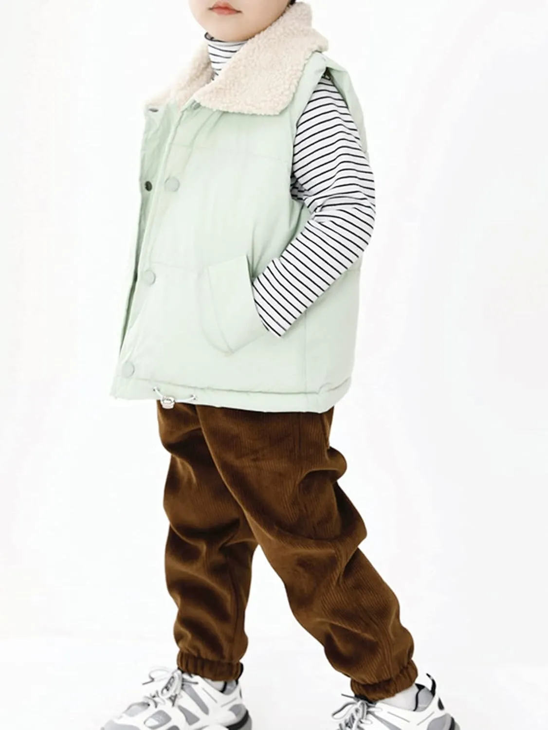 EISHOW Baby Boys Girls Fleece Vest Waistcoat Down Jacket Winter Fuzzy Thick Cotton-Padded Puffer Jacket Sleeveless Coat