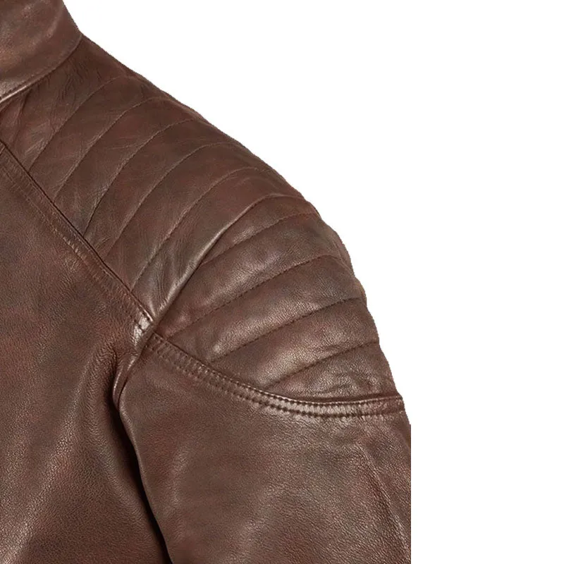 Genuine Best Fashion Motorcycle Looking Style Shotgun Spanish Biker Leather Jacket