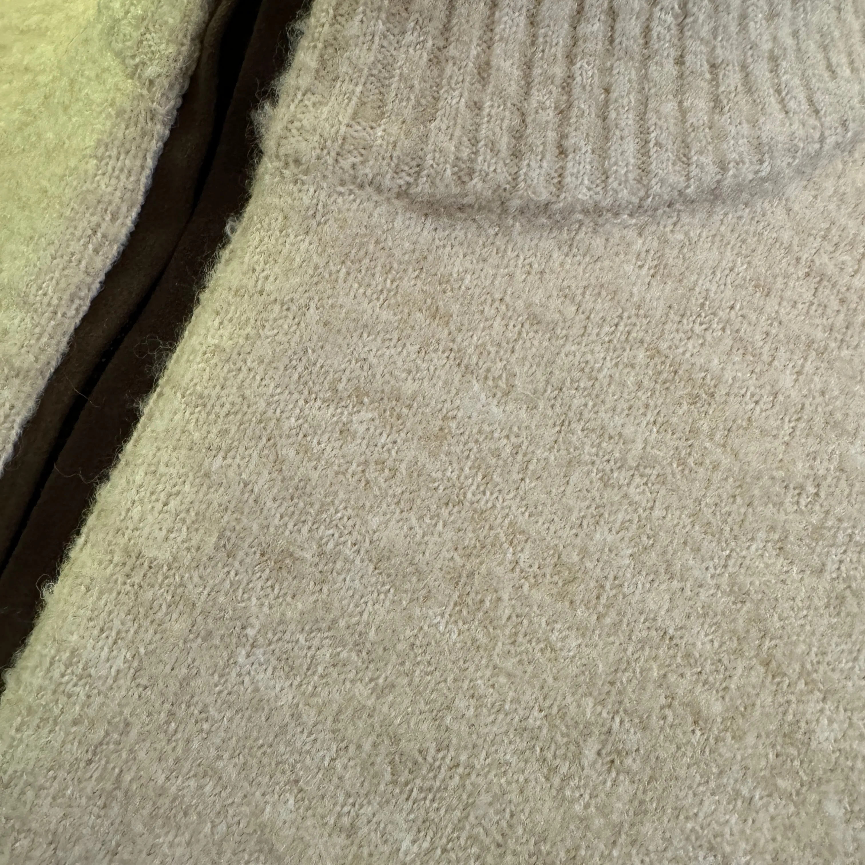 Hagen Wool Blend Boucle 1/4 Zip Beige