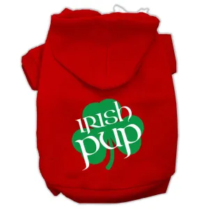 Irish Pup Screen Print Pet Hoodies Red Size XXL (18)