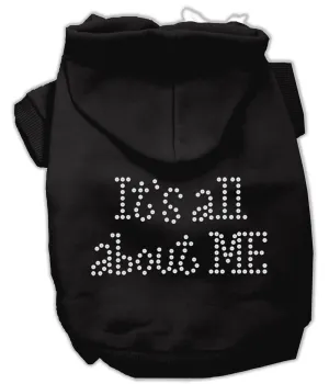 It's All About Me Rhinestone Hoodies Black XL (16)