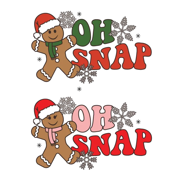 Oh Snap - Gingerbread Man - LONG SLEEVE Comfort Colors Tee