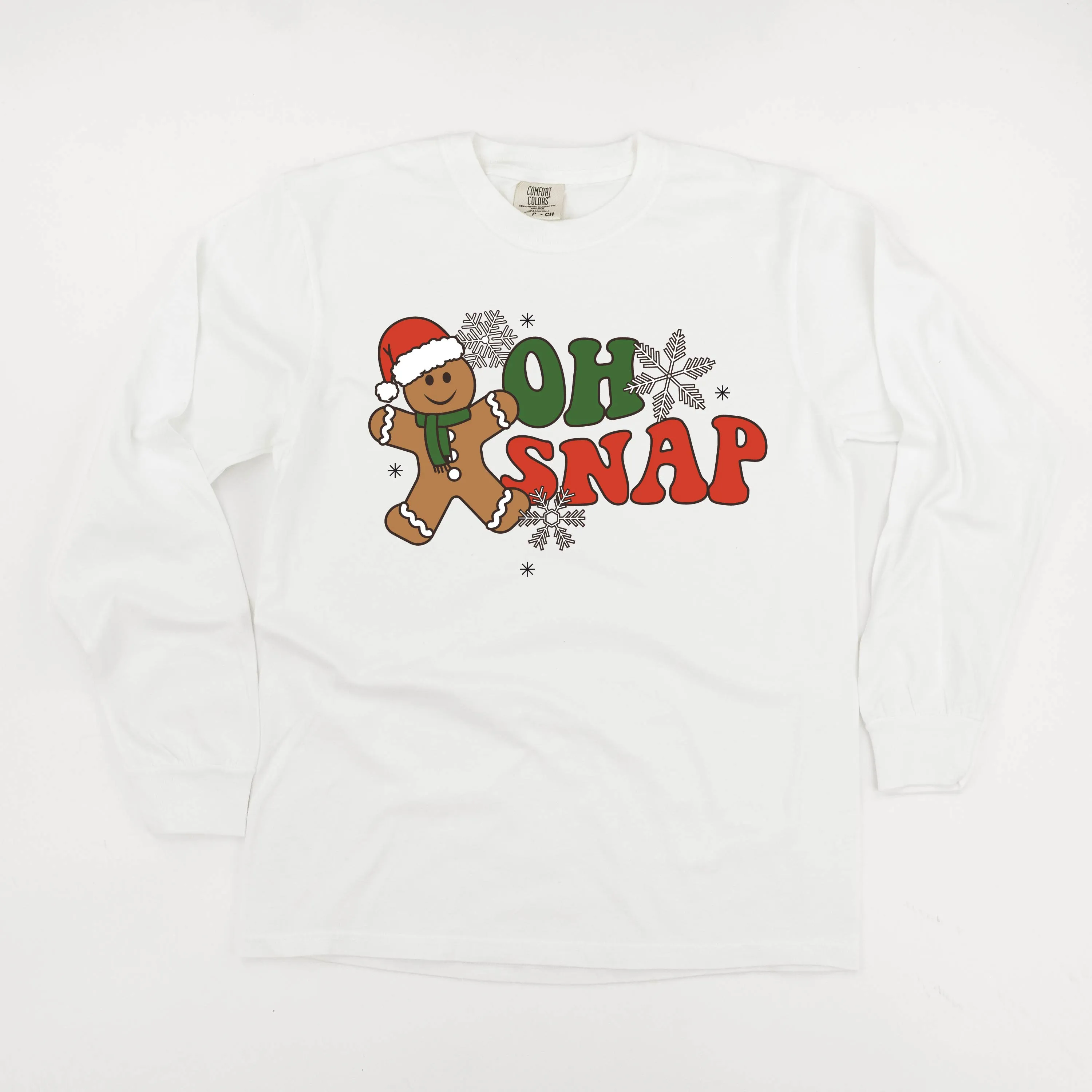 Oh Snap - Gingerbread Man - LONG SLEEVE Comfort Colors Tee