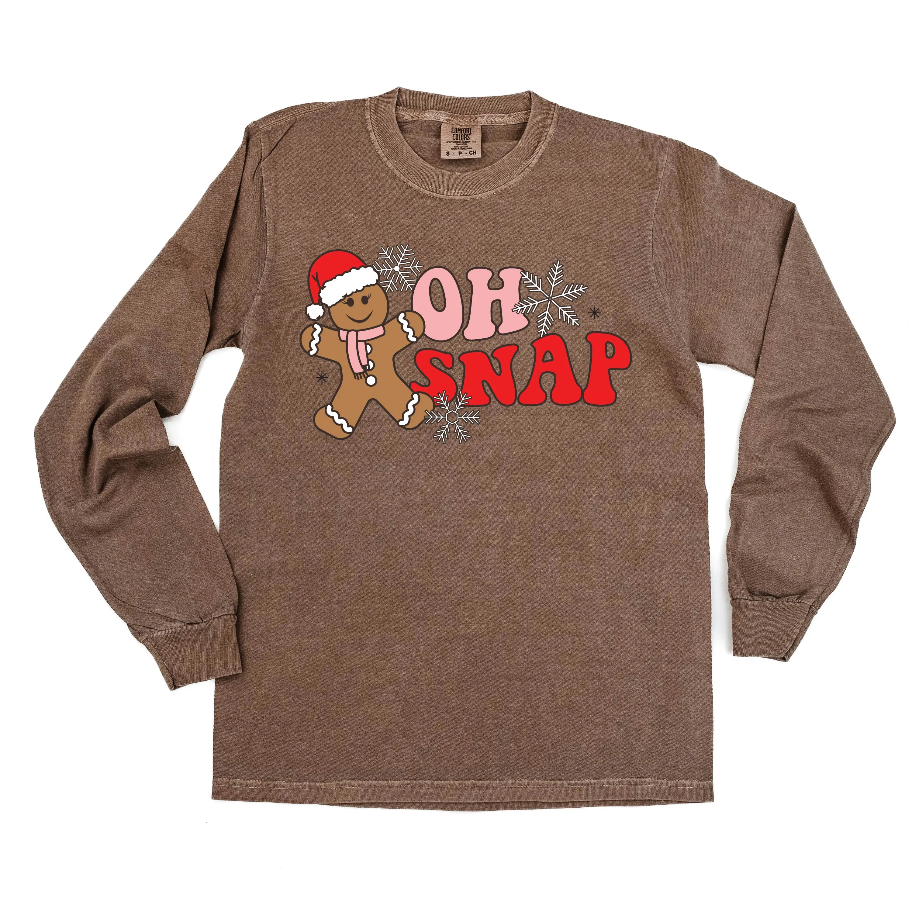 Oh Snap - Gingerbread Man - LONG SLEEVE Comfort Colors Tee