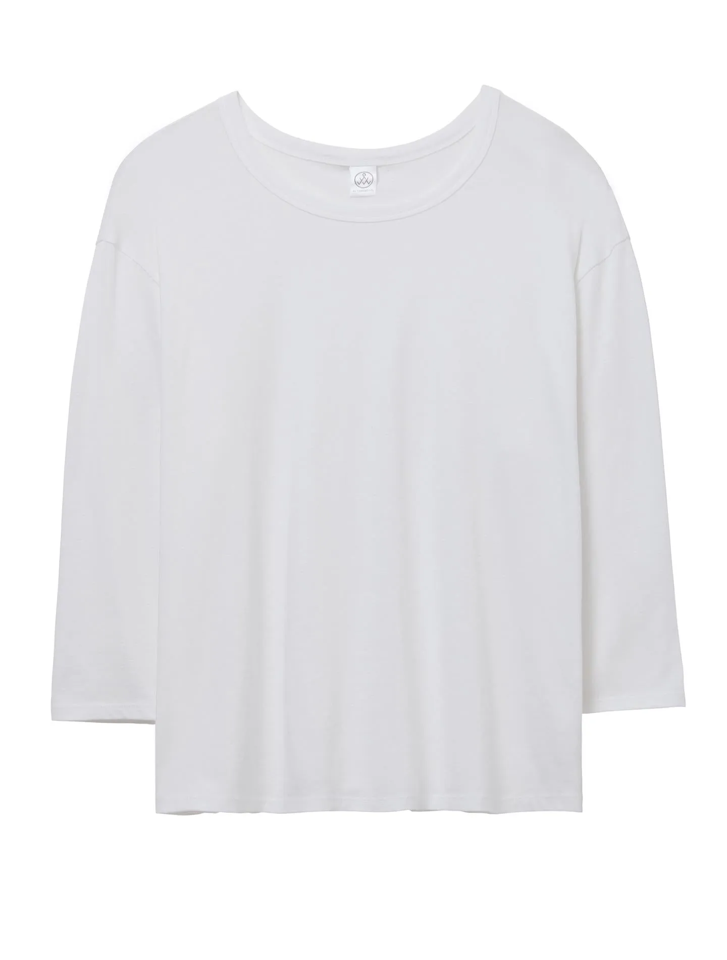Organic 3/4 Sleeve Boxy T-Shirt (Earth White)