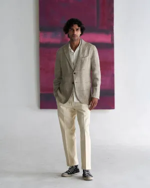 Rana Blazer Off White In Eri Silk