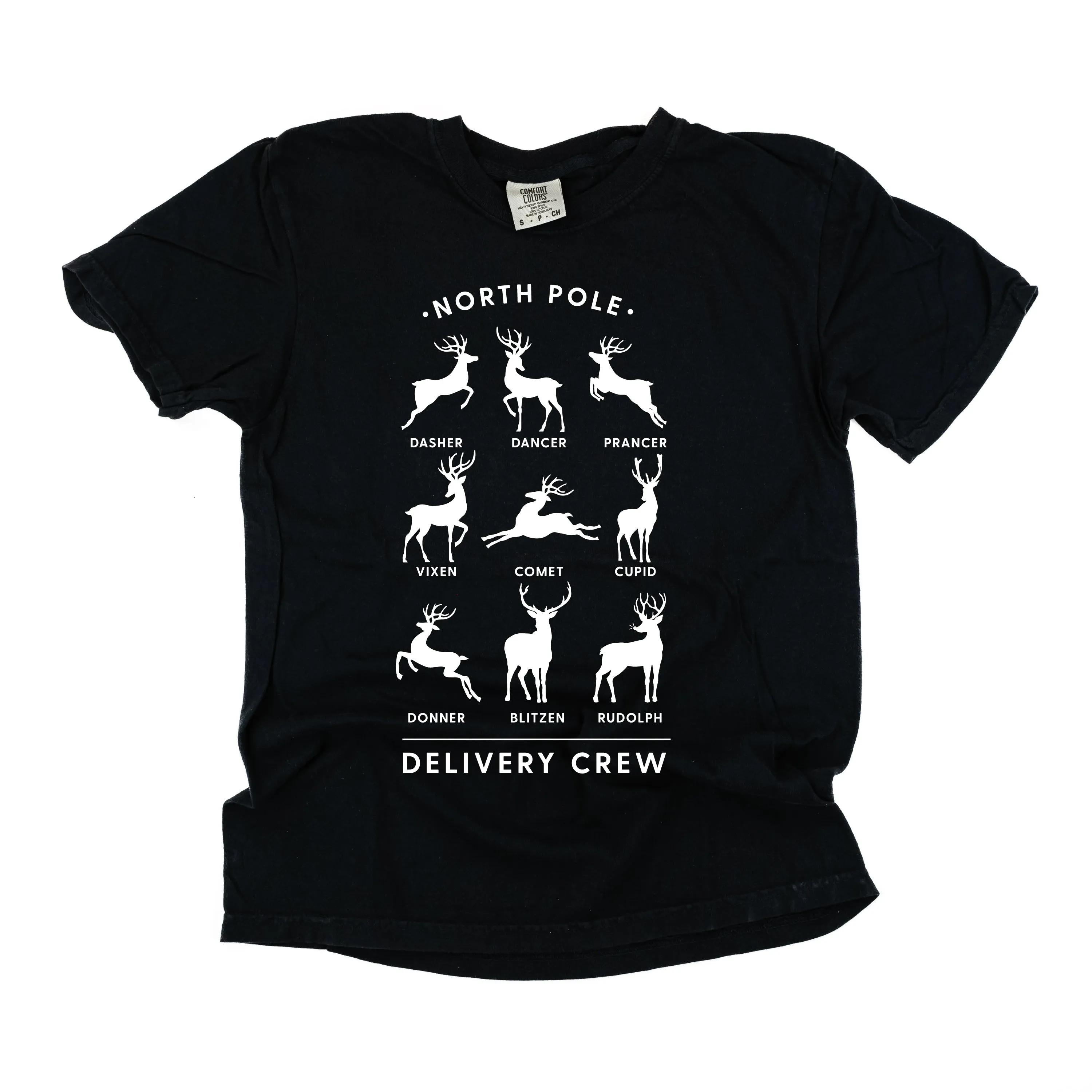 Reindeer - North Pole Delivery Crew - Comfort Colors Tee