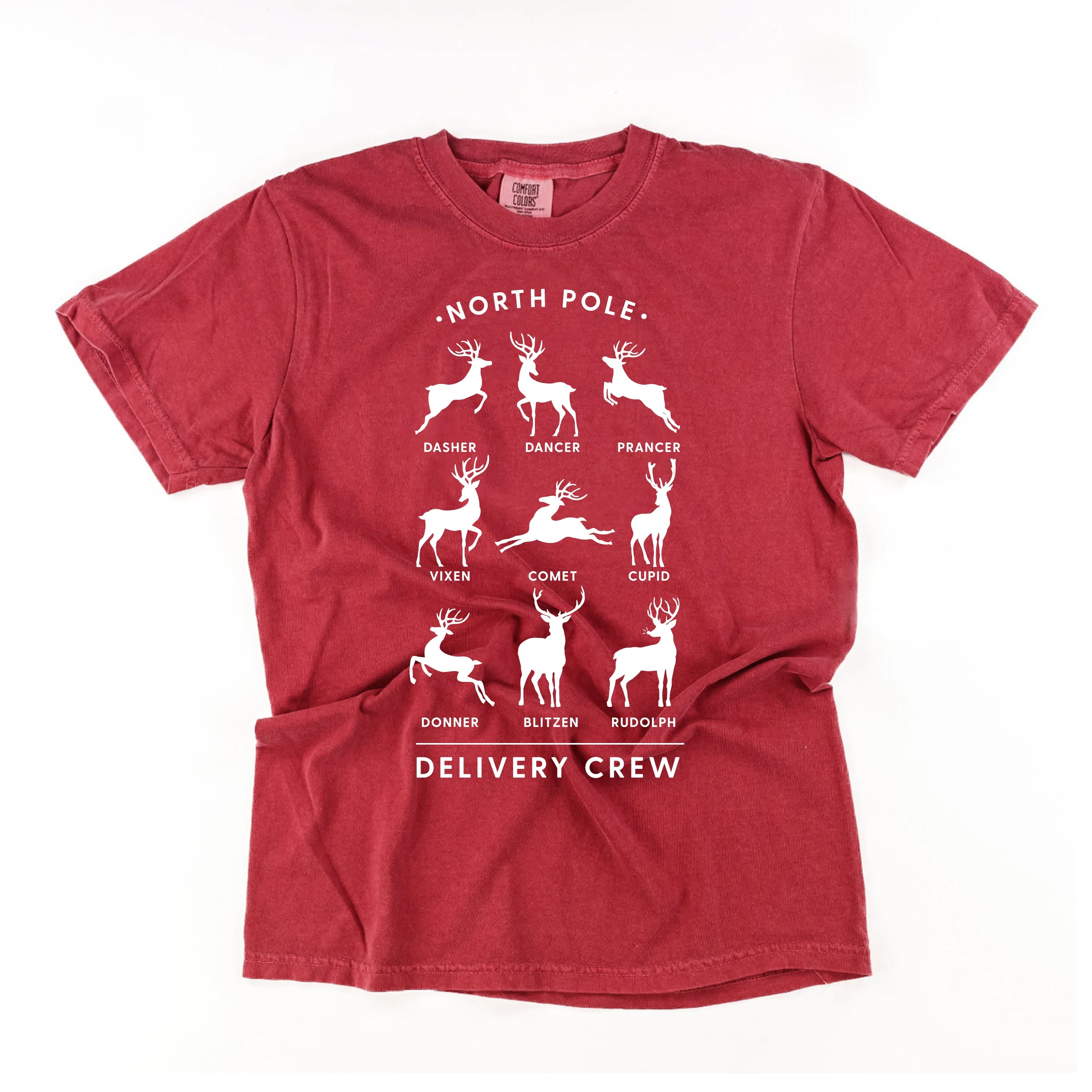 Reindeer - North Pole Delivery Crew - Comfort Colors Tee