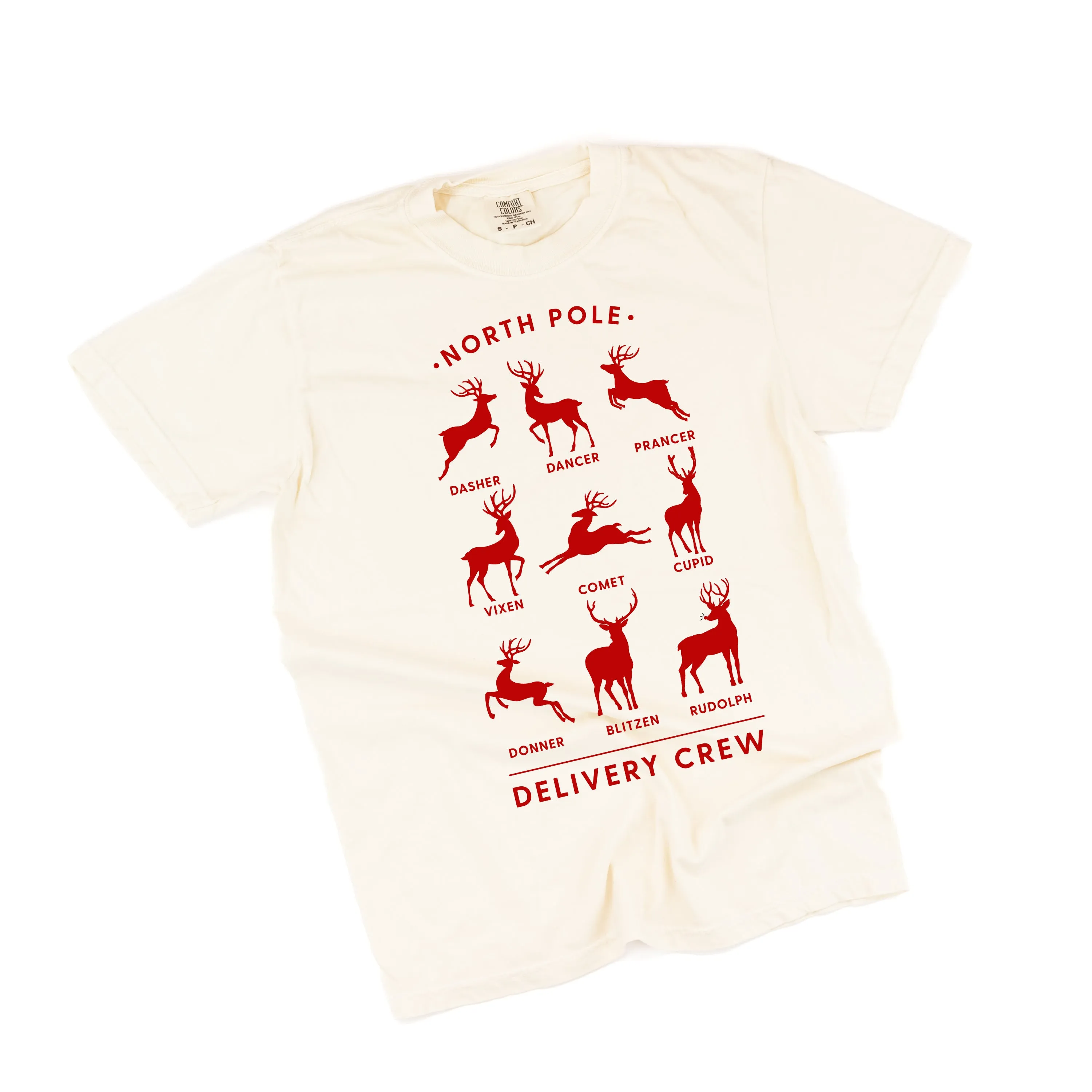 Reindeer - North Pole Delivery Crew - Comfort Colors Tee