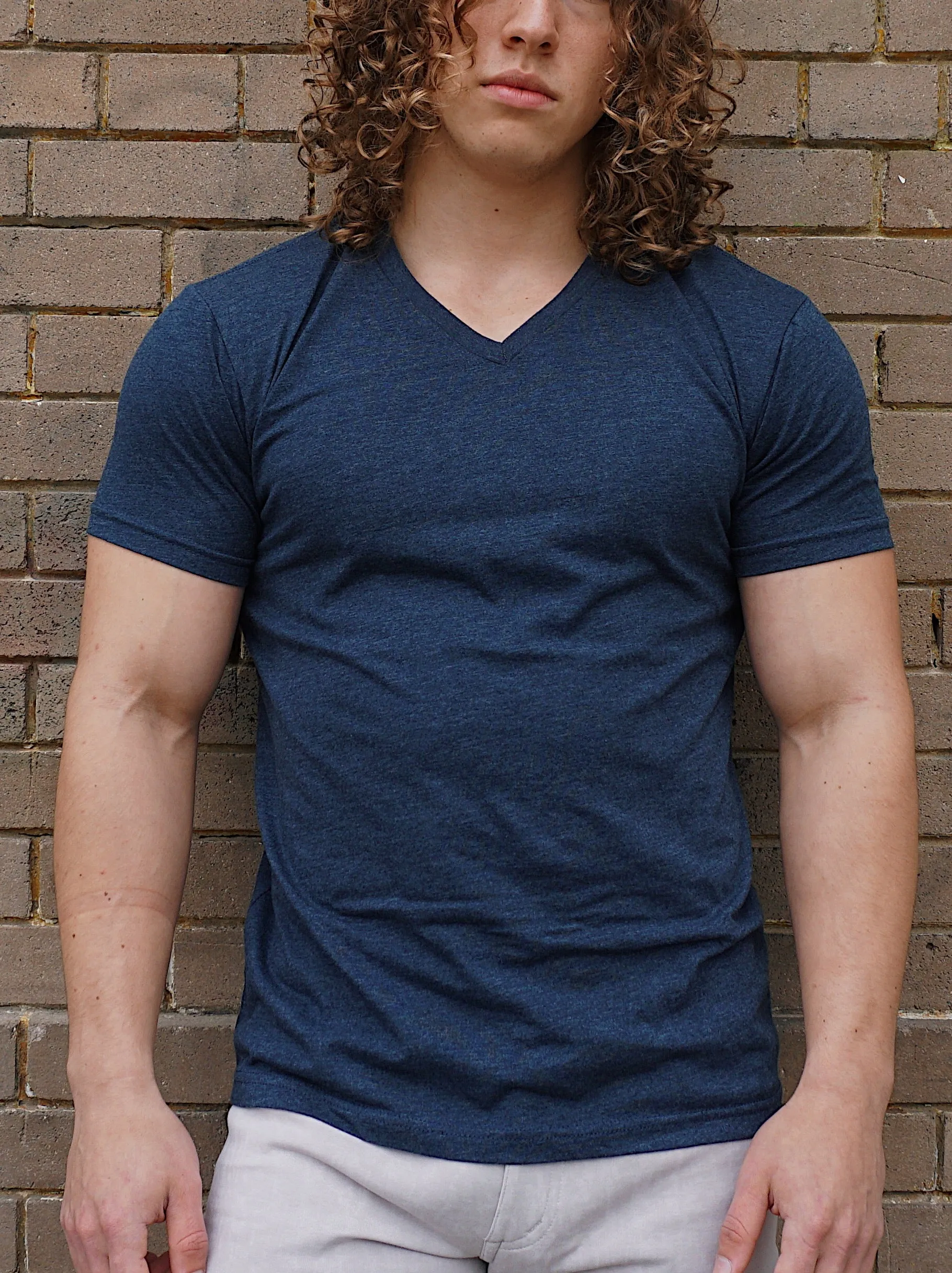 ROLO BASIC V-NECK T-SHIRT MIDNIGHT NAVY