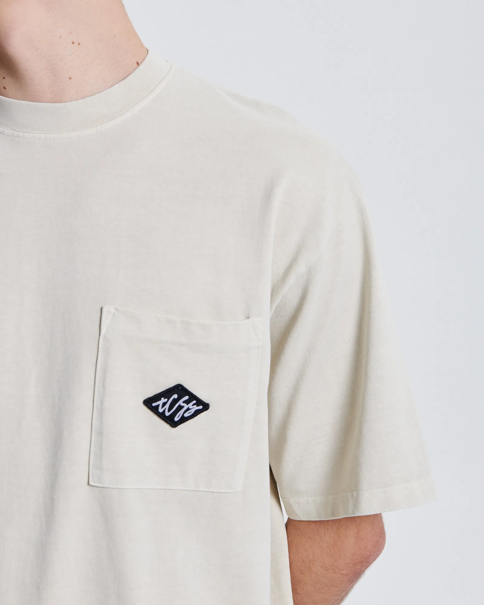 Scribble Pkt Tee - Bone
