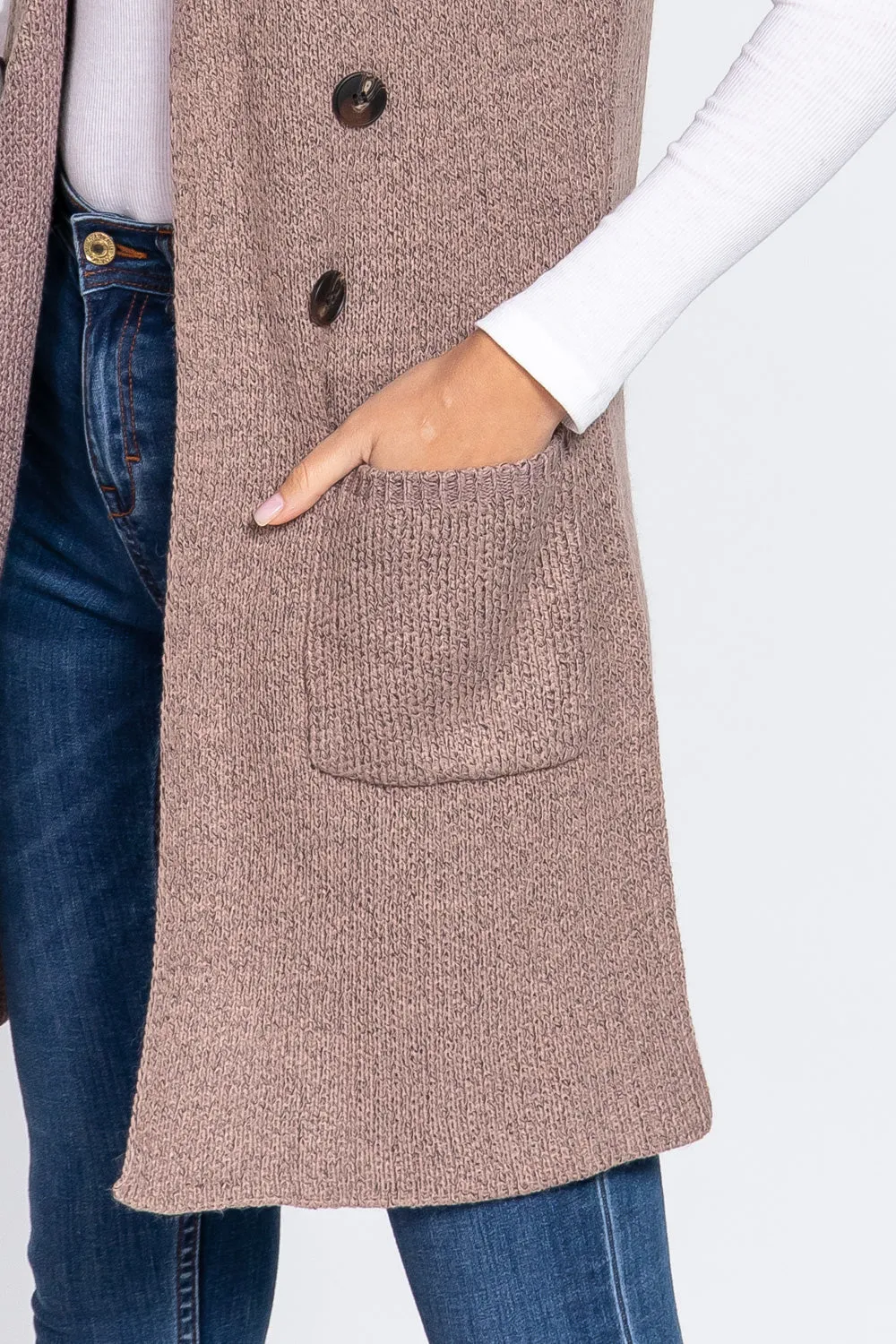 Sleeveless Long Sweater Vest -10 colors