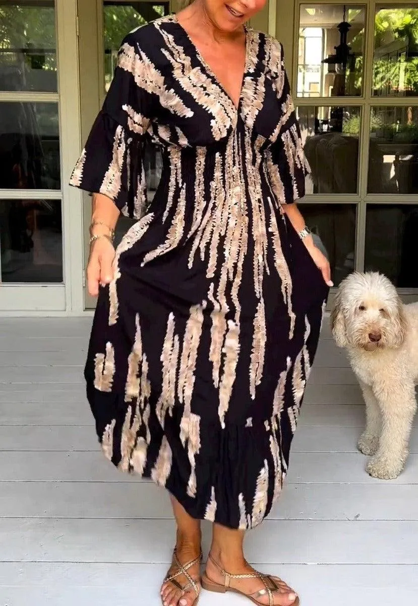 Vangie - Effortless Abstract Dress