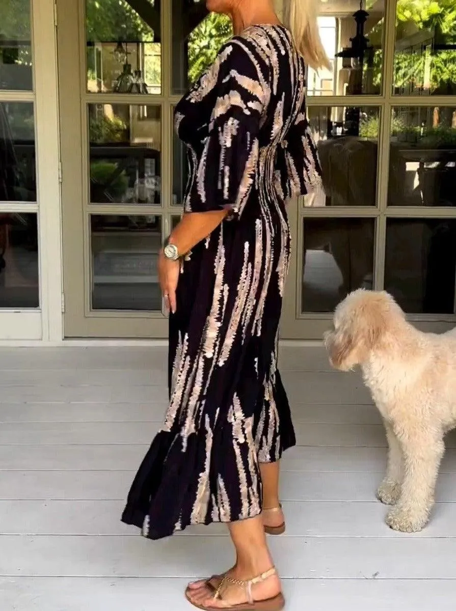 Vangie - Effortless Abstract Dress