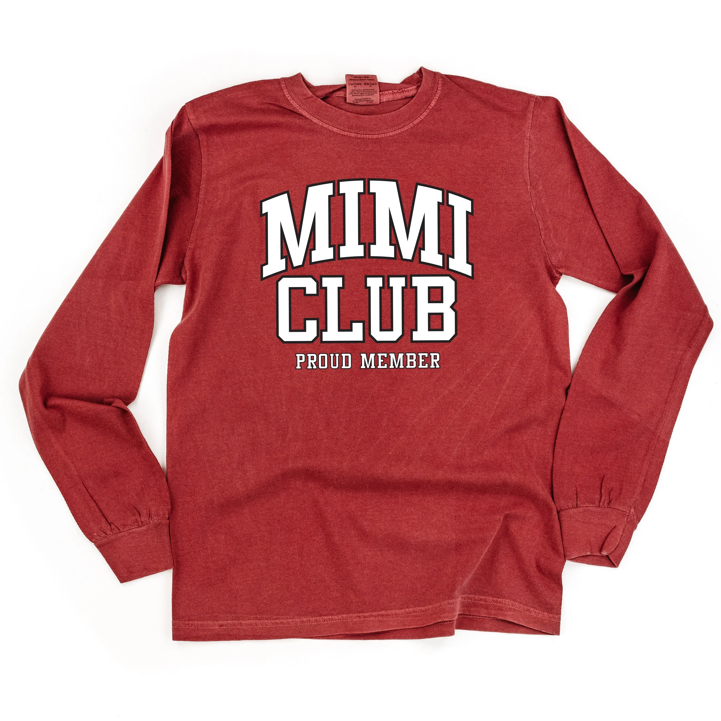 Varsity Style - MIMI Club - Proud Member - LONG SLEEVE COMFORT COLORS TEE