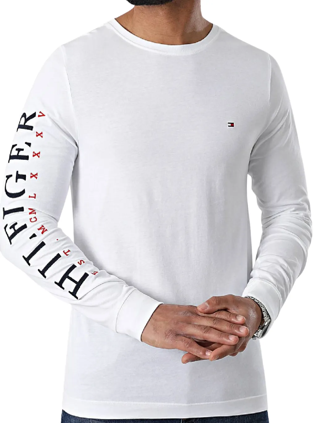 Vintage Hilfiger Logo Long Sleeve Tee